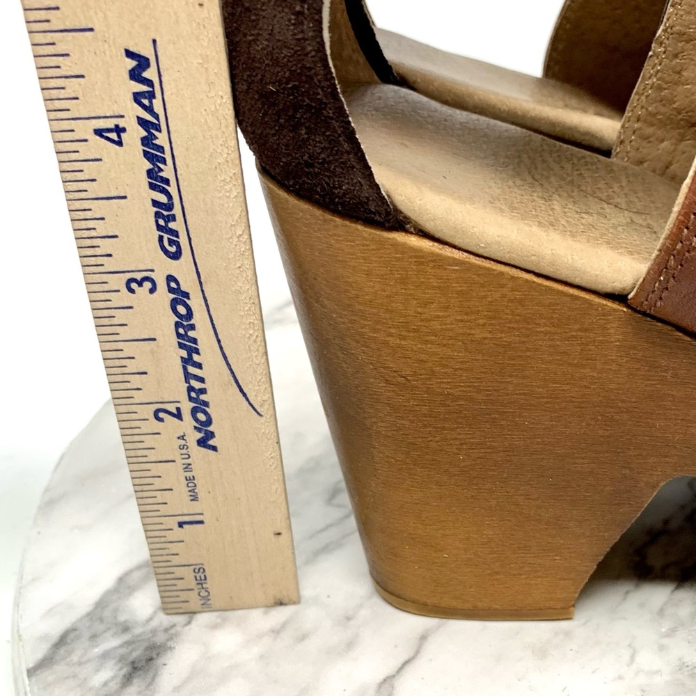 Free People Amber Orchard Wood Platform Clogs 8/38 Boho Retro Indie Sleeze Euro - Picture 15 of 16